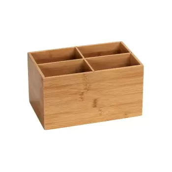 Organizator din bambus pentru baie cu 4 compartimente Wenko Terra imagine