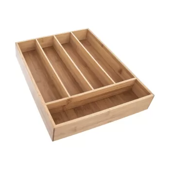 Organizator din bambus pentru tacamuri pentru sertar 26 x 35 cm - Orion imagine