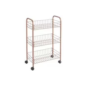 Organizator mobil cu 3 rafturi Metaltex, aramiu imagine