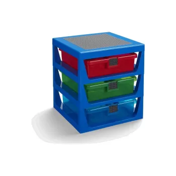 Organizator pentru depozitare cu 3 sertare LEGO(R), albastru imagine