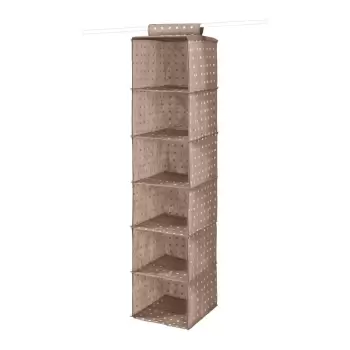 Organizator pentru dulap Compactor Dots, 6 compartimente, bej imagine