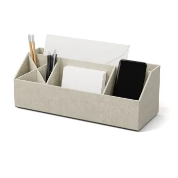 Organizator pentru papetarie din carton Elisa Canvas Paper Laminate - Bigso imagine