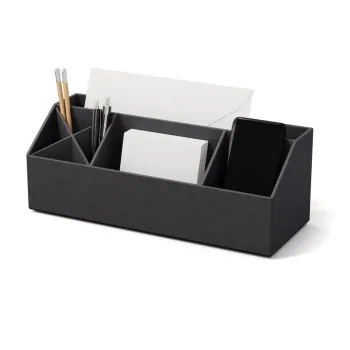 Organizator pentru papetarie din carton Elisa Canvas Paper Laminate - Bigso imagine