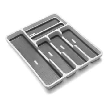 Organizator tacamuri antiderapant Addis, gri-alb imagine