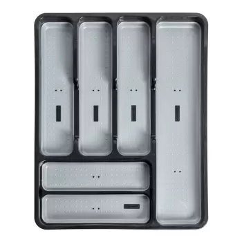 Organizator ustensile de bucatarie Addis Basic, negru-gri imagine