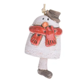 Ornament de Craciun din ceramica 10 cm Snowman - Dakls imagine