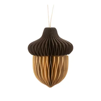 Ornament de Craciun din hartie Honeycomb Acorn - Sass & Belle imagine