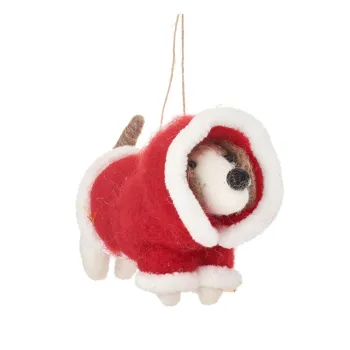Ornament de Craciun din material textil Sausage Dog - Sass & Belle imagine