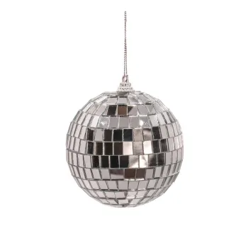 Ornament de Craciun din plastic 8 cm Mirror Ball - Sass & Belle imagine