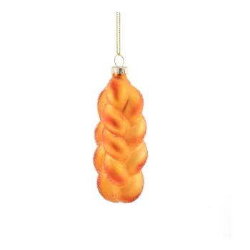 Ornament de Craciun din sticla 3,5 cm Plait Bread - Sass & Belle imagine