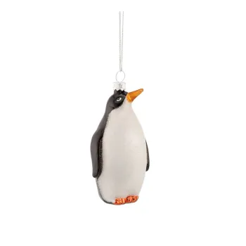 Ornament de Craciun din sticla 6 cm King Penguin - Sass & Belle imagine