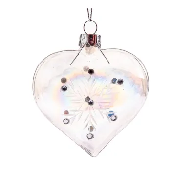 Ornament de Craciun din sticla 8,5 cm Heart - Dakls imagine
