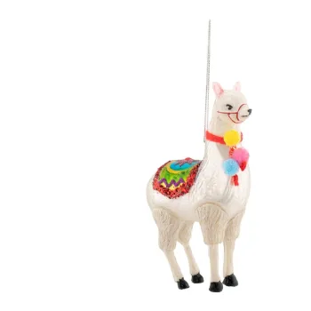 Ornament de Craciun din sticla 9 cm Llama - Sass & Belle imagine