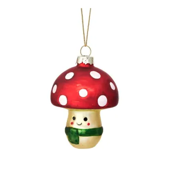 Ornament de Craciun din sticla Happy Mushroom - Sass & Belle imagine