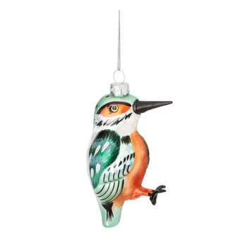 Ornament de Craciun din sticla Kingfisher - Sass & Belle imagine