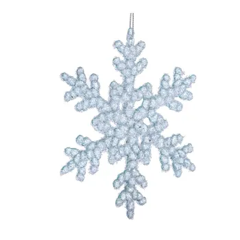 Ornament de Craciun din sticla o 6 cm Snowflake - Dakls imagine