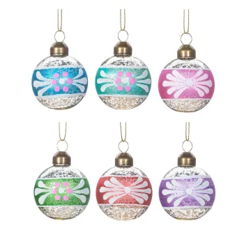 Ornament de Craciun din sticla Vintage Handpainted - Sass & Belle imagine