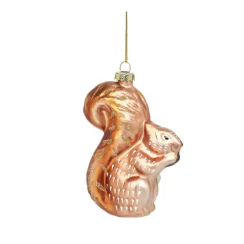 Ornament de Craciun lucrat manual din sticla 11 cm Squirrel - Sass & Belle imagine