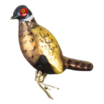 Ornament de Craciun lucrat manual din sticla 18,5 cm Bird - Sass & Belle imagine