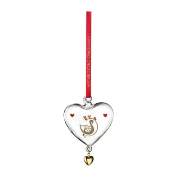 Ornament de Craciun suflat manual din sticla 8 cm Ann-Sofi Romme Annual Christmas Heart 2025 - Holmegaard imagine