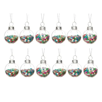 Ornamente de Craciun 12 buc. din sticla Disco Stars Mini - Sass & Belle imagine