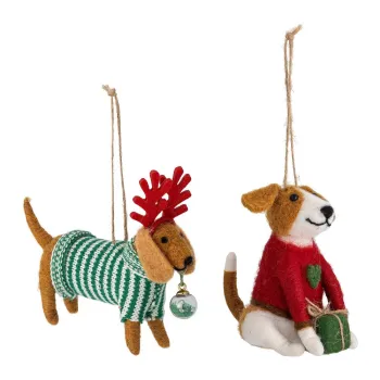 Ornamente de Craciun 2 buc. din material textil 12 cm Monty - Bloomingville imagine