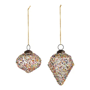 Ornamente de Craciun 2 buc. din sticla o 7,5 cm Chanda - Bloomingville imagine