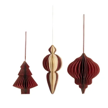 Ornamente de Craciun 3 buc. din hartie o 10 cm Tinkle - Bloomingville imagine