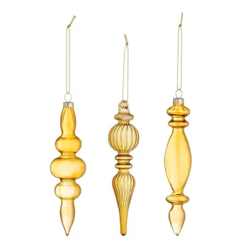 Ornamente de Craciun 3 buc. din sticla o 4 cm Auralia - Bloomingville imagine