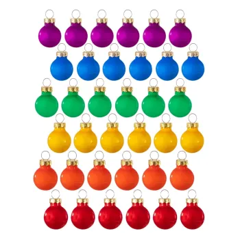 Ornamente de Craciun 36 buc. din sticla Rainbow Mini - Sass & Belle imagine
