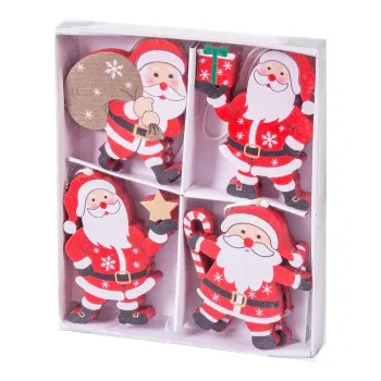 Ornamente de Craciun 8 buc. din lemn Santa Claus - Casa Seleccion imagine