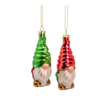 Ornamente de Craciun lucrate manual 2 buc. din sticla o 4 cm Gonk - Sass & Belle imagine