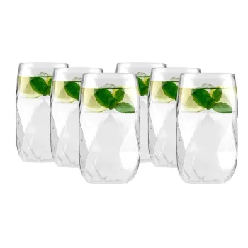 Pahare 6 buc. din sticla borosilicata 400 ml Geo - Vialli Design imagine