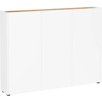 Pantofar alb cu aspect de lemn de stejar 138x105x25 cm Libbiano - Germania imagine