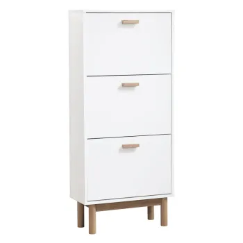 Pantofar alb cu deschidere inclinata Melanie - Storaa imagine