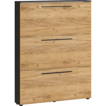 Pantofar cu deschidere inclinata gri inchis in decor de stejar Wildomar - Germania imagine