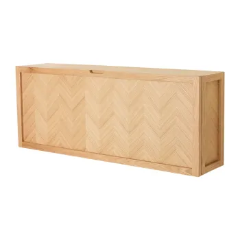 Pantofar de perete cu deschidere inclinata din lemn de stejar Herringbone - Hubsch imagine