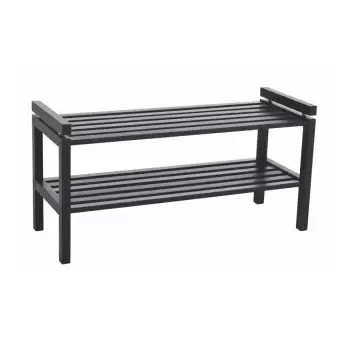 Pantofar din lemn de stejar Rowico Ull, negru imagine