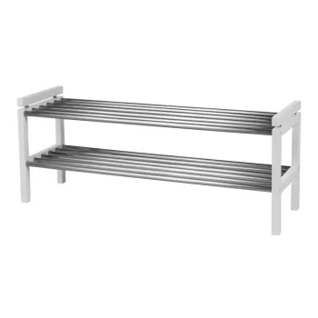 Pantofar din lemn de stejar si metal Rowico Sif, alb imagine