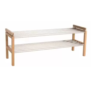 Pantofar din lemn de stejar si metal Rowico Sif, natural imagine