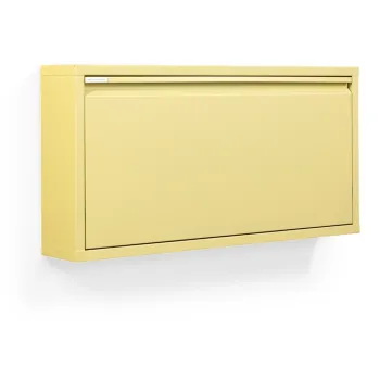 Pantofar galben deschis cu deschidere inclinata/suspendat din otel 75x37,5x12,5 cm Billy - Spinder Design imagine