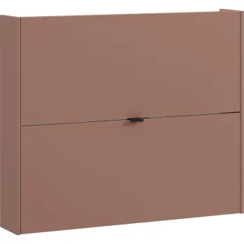 Pantofar maro cu deschidere inclinata/suspendat cu aspect de lemn de stejar 100x83x18 cm Ameca - Germania imagine