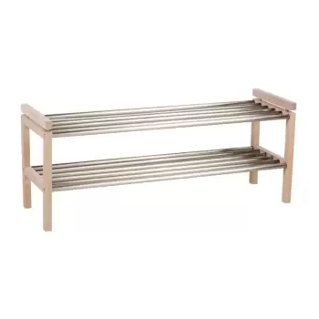 Pantofar mat din lemn de stejar si metal Rowico Sif imagine