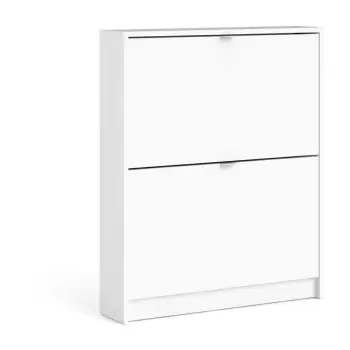 Pantofar vertical cu 2 sertare Tvilum Shoes, adancime 17 cm, alb imagine