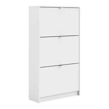 Pantofar vertical cu 3 sertare Tvilum Shoes, adancime 24 cm, alb imagine