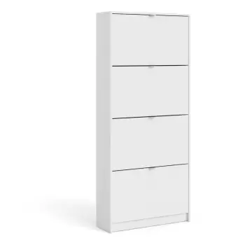 Pantofar vertical cu 4 sertare Tvilum Shoes, adancime 24 cm, alb imagine