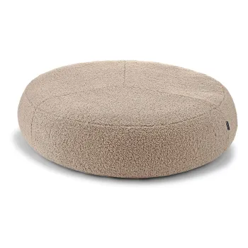 Pat bej pentru caini din material boucle o 90 cm Senso Pouffe Greige M/L - MiaCara imagine