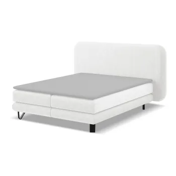 Pat boxspring alb 160x200 cm Ilima - Makamii imagine