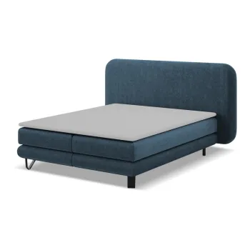 Pat boxspring albastru 180x200 cm Ilima - Makamii imagine
