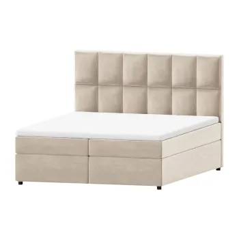 Pat boxspring bej cu spatiu de depozitare 180x200 cm Flip - Ropez imagine